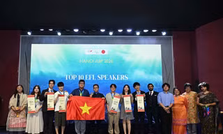 Tranh biện viên Việt Nam lần đầu lọt top 5 bảng EFL châu Á