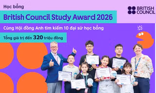 Hội đồng Anh: Học bổng tiếng Anh toàn phần, tổng giá trị 320 triệu đồng cho học sinh Việt Nam