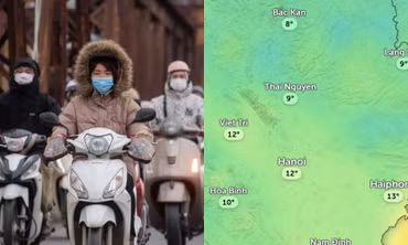 Hôm nào Hà Nội giảm nhiệt còn 12 độ C do không khí lạnh tăng cường?