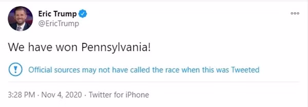 Bầu cử có kết quả rồi mới kêu gọi đi bỏ phiếu, con trai Tổng thống Trump bị “troll” mạnh ảnh 3