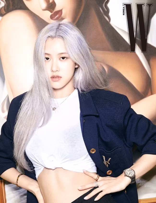 Rosé (BLACKPINK) lại có bộ ảnh siêu đẹp trên W tháng 8 với mái tóc tím khói thần thánh ảnh 8