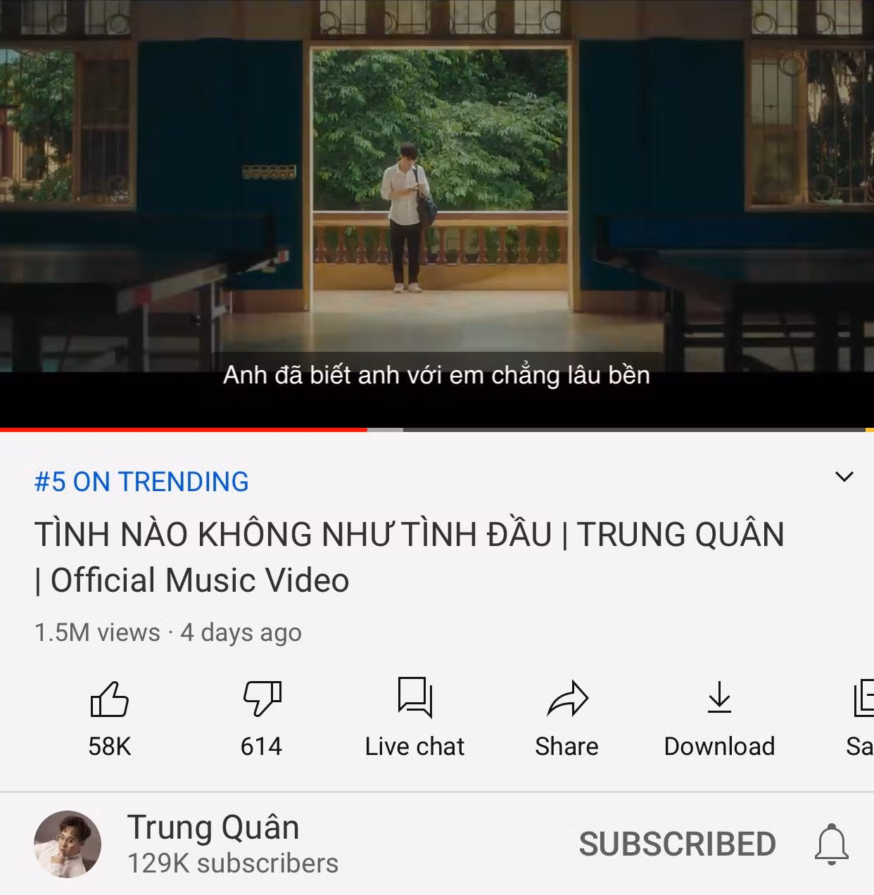 MV mới của Trung Quân lọt Top 5 Trending YouTube, khán giả đòi làm ngay phần 2 ảnh 1