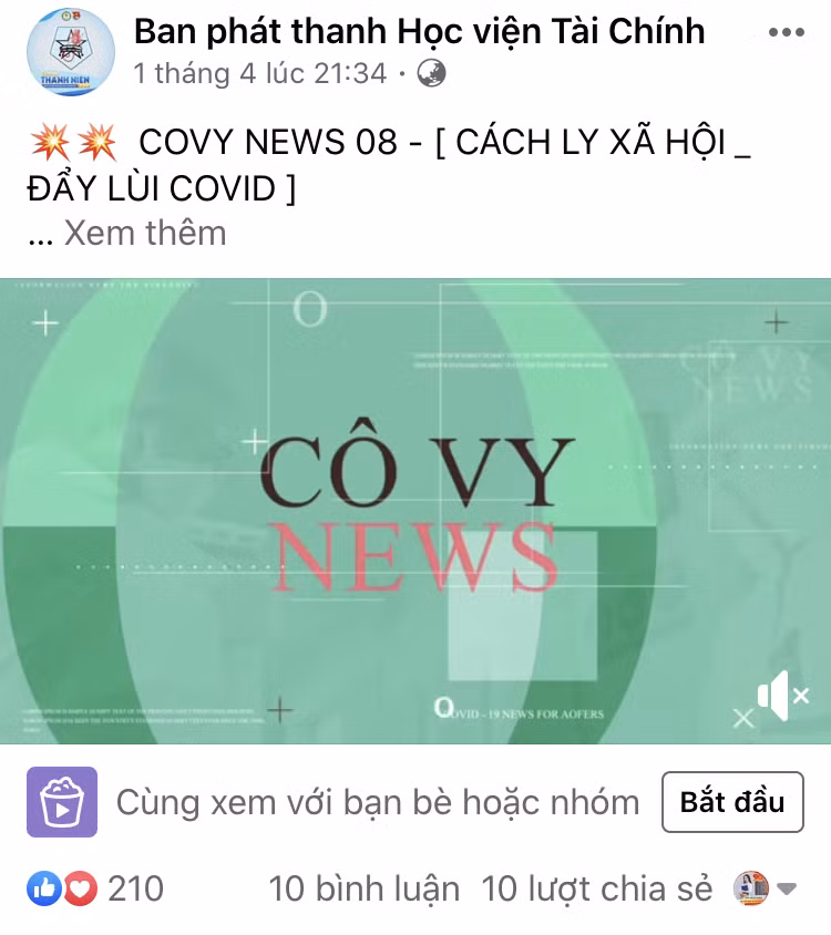 Đoàn Thanh niên HV Tài chính đa dạng các hoạt động hỗ trợ sinh viên trong mùa COVID-19 ảnh 1