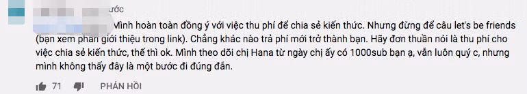 YouTuber Hana's Lexis thu phí người hâm mộ trên nền tảng mới tạo ra ý kiến trái chiều ảnh 4