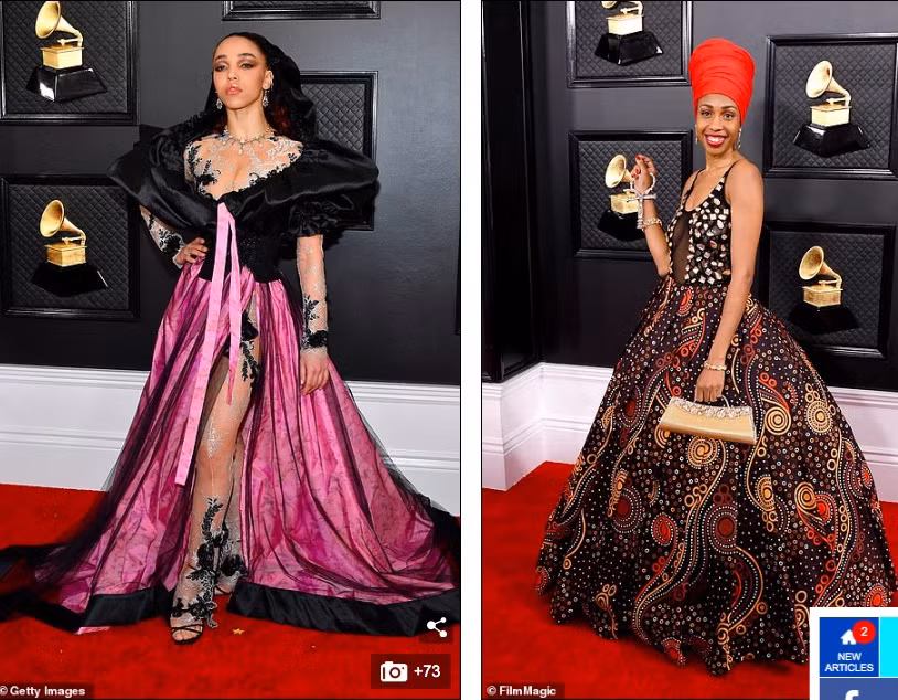 Dàn mỹ nhân diện mốt không nội y, khoe ngực đầy nóng bỏng tại Grammy 2020 ảnh 11