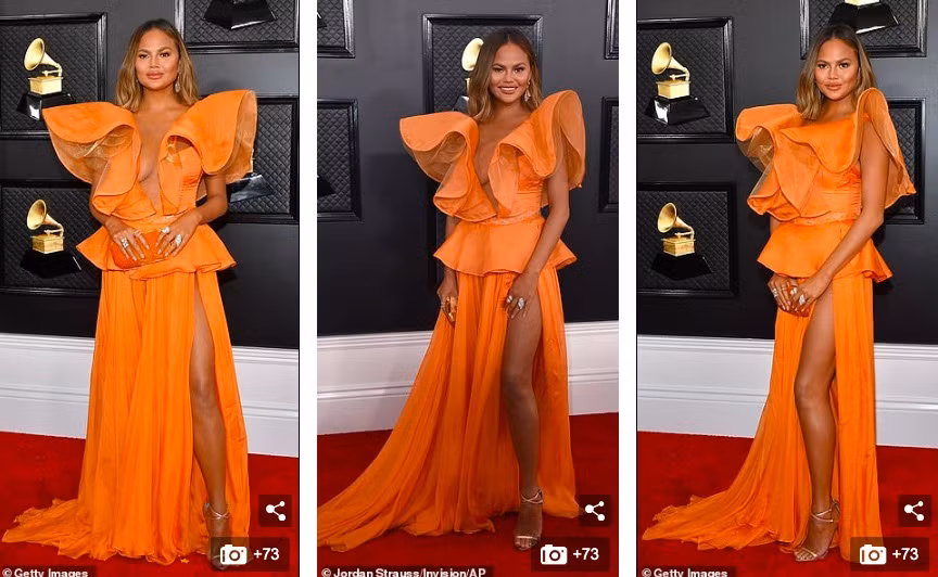 Dàn mỹ nhân diện mốt không nội y, khoe ngực đầy nóng bỏng tại Grammy 2020 ảnh 3