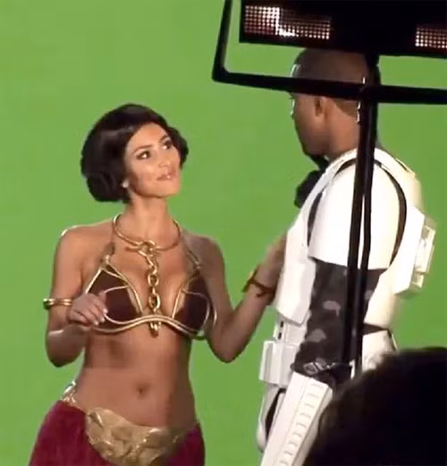 Kanye and Kim during the filming of Alligator Boots in 2008