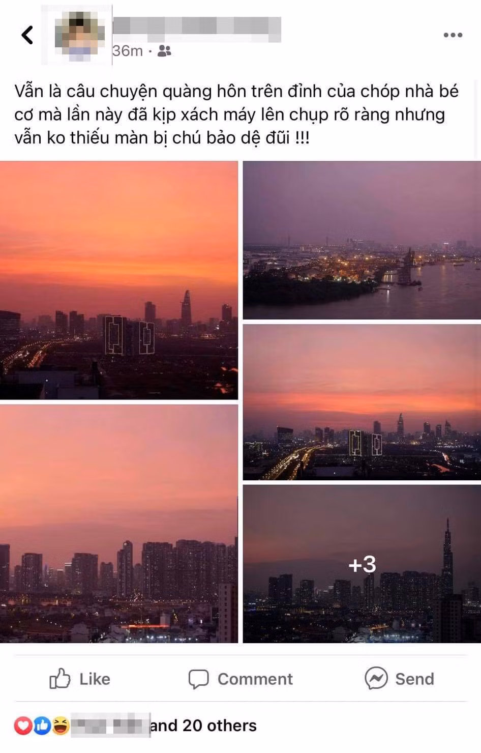 Tạm gác lại lo âu, người dân Sài Gòn cùng ngắm hoàng hôn đẹp như trong phim “La La Land“ ảnh 2