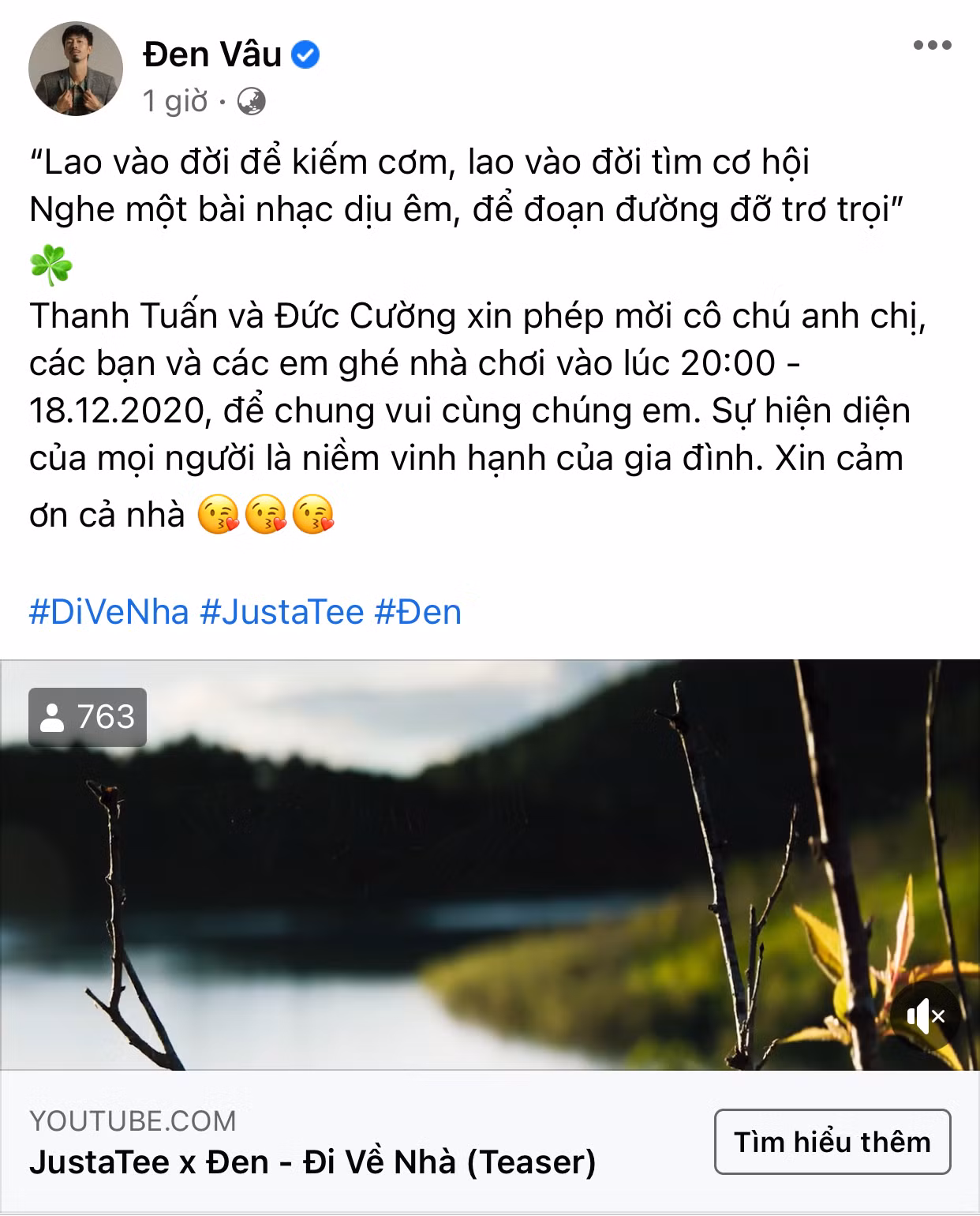 Không phải ngồi chờ nữa vì “bạn già” Đen Vâu đã chính thức rủ rê JustaTee cùng “Đi Về Nhà“ ảnh 1