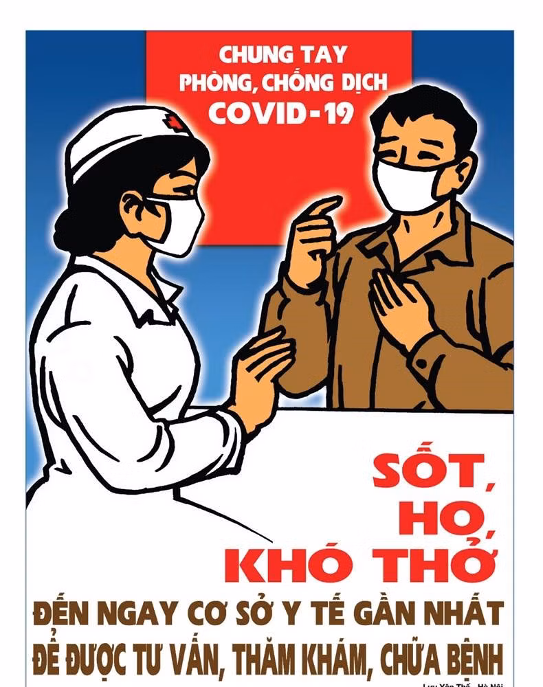 Tung tranh cổ động chống tin giả, cổ vũ đeo khẩu trang chống COVID-19 ảnh 9