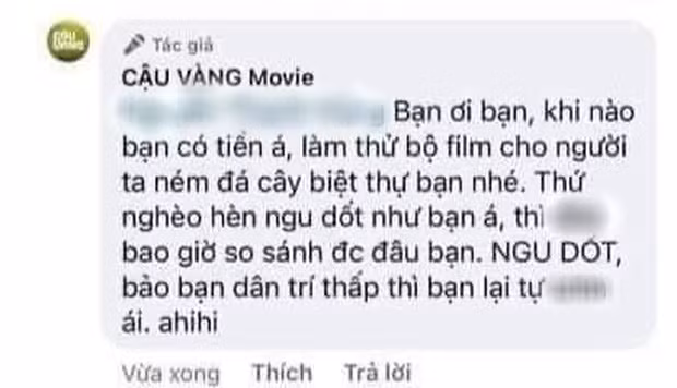 Còn chưa công chiếu, phim “Cậu vàng” có nguy cơ bị tẩy chay vì chê bai khán giả ảnh 1