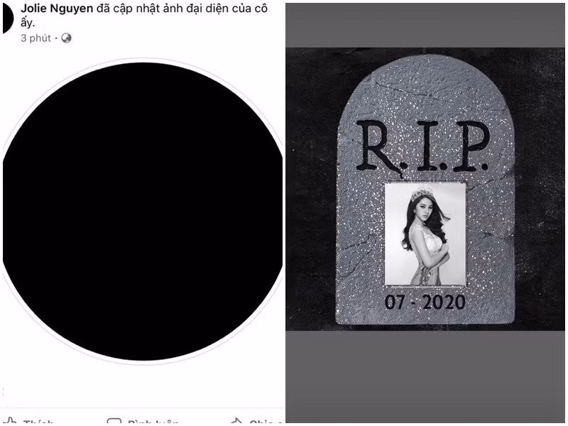 Jolie Nguyễn thay avatar đen, để ảnh “R.I.P chính mình” khiến cư dân mạng xôn xao ảnh 3