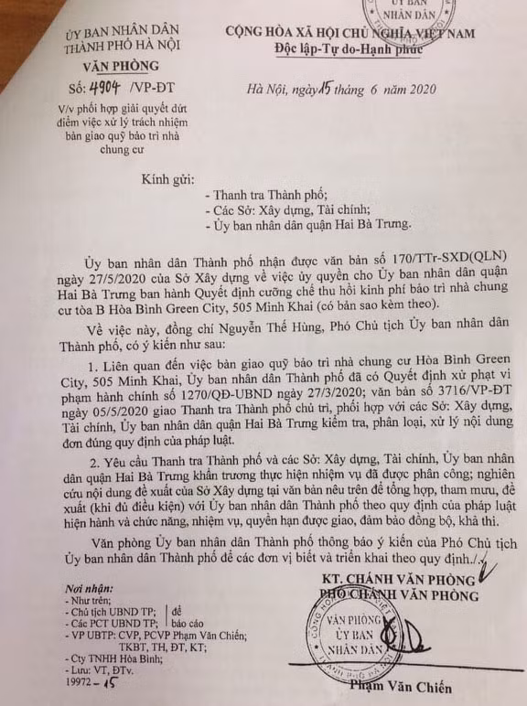 Hà Nội chỉ đạo thanh tra vào cuộc vụ chung cư 'dát vàng' om quỹ bảo trì ảnh 1