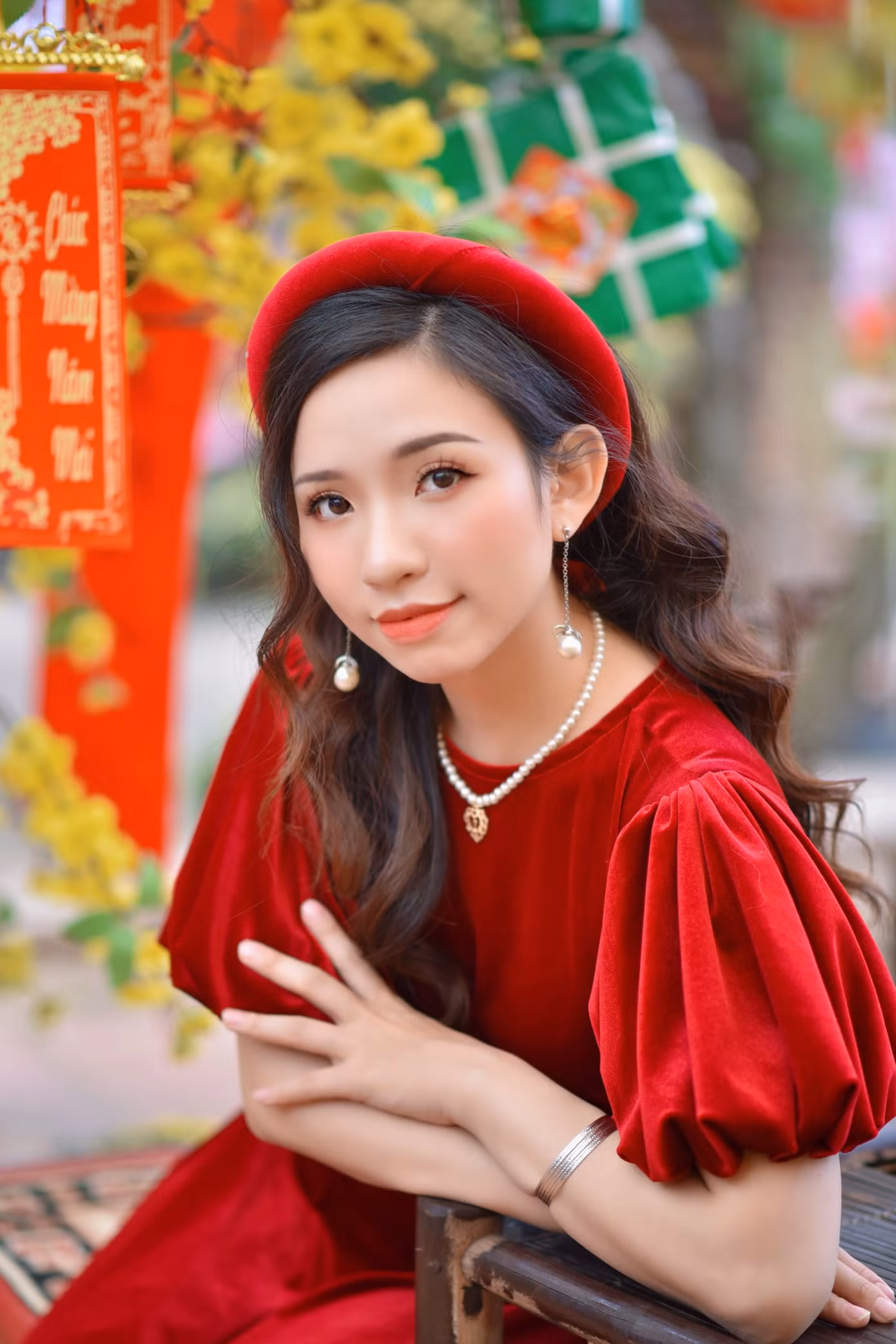 Á khôi Nghiêm Hoàng Diễm Anh hóa thân trong màu sắc hoa Đào ảnh 6