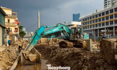 Đường nối Phạm Hùng - Lê Đức Thọ thi công trở lại sau 9 năm