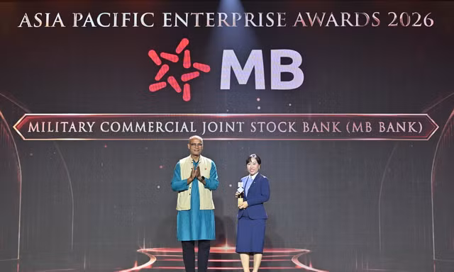MB được vinh danh 'Doanh nghiệp xuất sắc châu Á' năm 2026