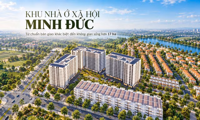 Khu nhà ở xã hội Minh Đức: Không gian sống hơn 17 ha với nhiều cảnh quan