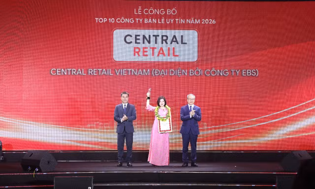 Central Retail Việt Nam tiếp tục đứng đầu Top 10 Công ty uy tín ngành Bán lẻ năm 2026