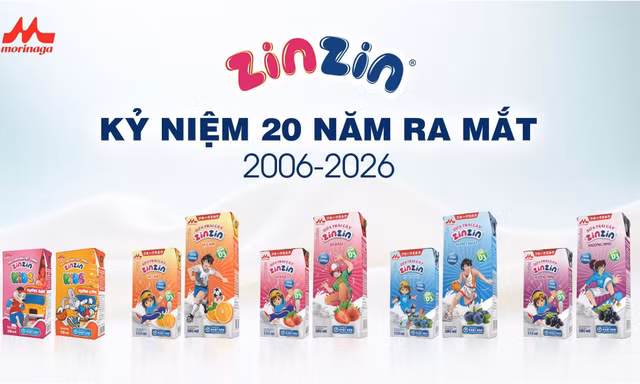 ZinZin kỷ niệm 20 năm ra mắt tại Việt Nam, tiếp tục hành trình mới cùng Tập đoàn Morinaga Milk