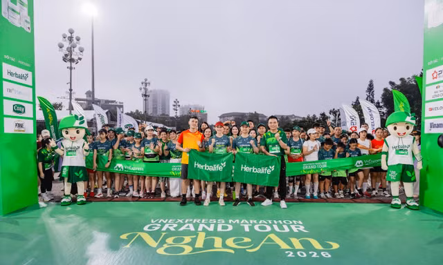 Herbalife Việt Nam tiếp tục là Nhà tài trợ Kim cương cho giải VnExpress Marathon Grand Tour Nghệ An 2026