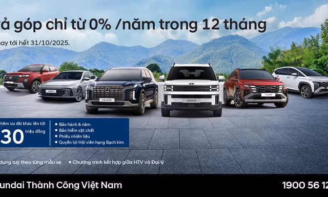 Hyundai Thành Công ưu đãi bảo hành 8 năm cùng hỗ trợ tài chính lên đến 200 triệu đồng