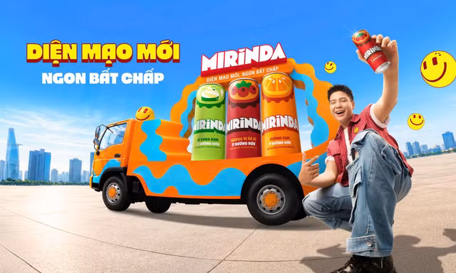 Mirinda lột xác với diện mạo mới táo bạo, trẻ trung, tiếp nối hành trình lan tỏa niềm vui