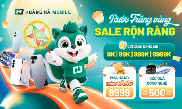 Hoàng Hà Mobile triển khai chương trình Trung Thu, khách mua hàng có cơ hội trúng vàng 9999