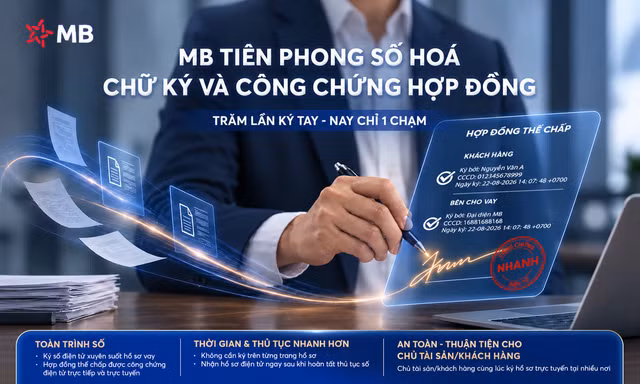 MB tiên phong ký số: Trăm lần ký tay – nay chỉ 1 chạm