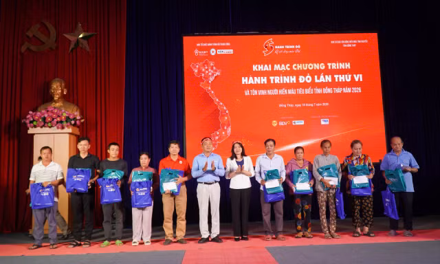 Doanh nghiệp đồng hành cùng 'Hành trình Đỏ' lan tỏa nghĩa cử hiến máu tình nguyện tại Đồng Tháp