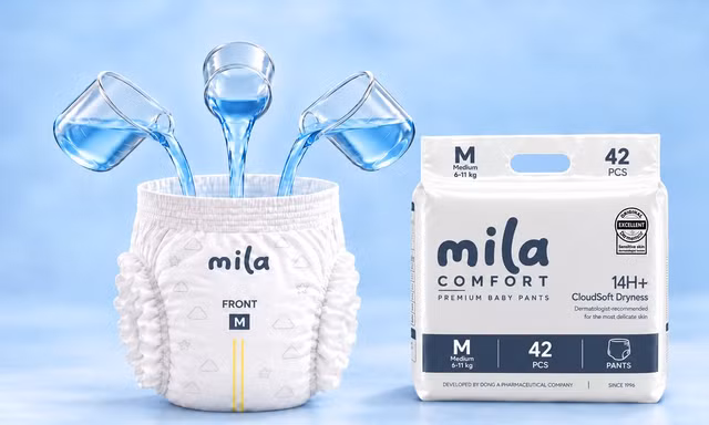 Bỉm Mila nâng chuẩn khoa học bảo vệ làn da bé: Tối ưu toàn diện từ bề mặt, lõi hút đến đai chun