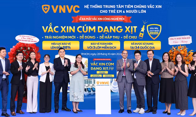 VNVC ra mắt vắc xin cúm công nghệ mới dạng xịt mũi, không cần kim tiêm