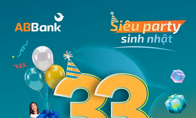ABBank ‘mở hội’ dịp sinh nhật 33 năm: Tặng 33 xe máy điện cùng hàng chục ngàn quà hấp dẫn cho khách hàng