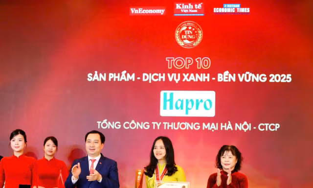 Gạo Hapro thượng hạng ST25 được vinh danh top 10 Sản phẩm – Dịch vụ xanh – Bền vững 2025