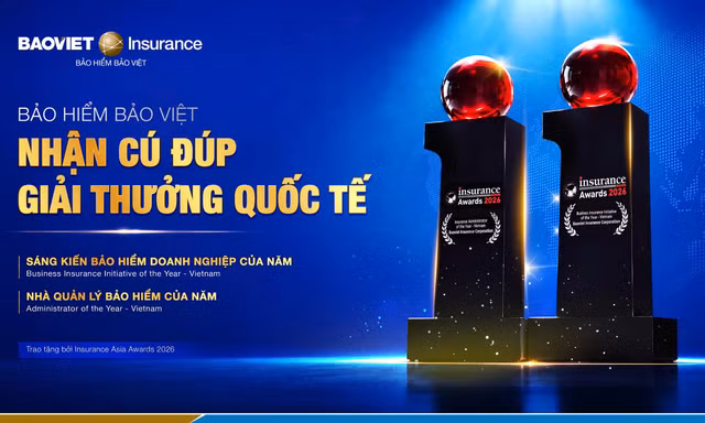 Bảo hiểm Bảo Việt nhận cú đúp giải thưởng quốc tế về đổi mới, quản trị
