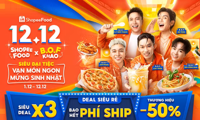 Mọi thứ đều hóa hoành tráng với sinh nhật ShopeeFood 12.12 năm nay