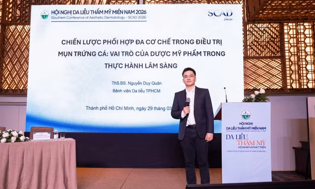 Trioderma - Dược mỹ phẩm Việt báo cáo nghiên cứu lâm sàng tại Hội nghị da liễu thẩm mỹ miền Nam 2026