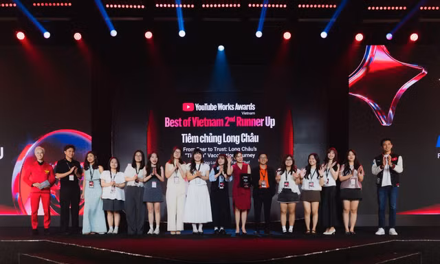 Long Châu giành giải thưởng Top 3 “Best of Vietnam” tại YouTube Works Awards Vietnam 2026