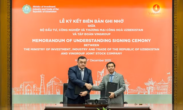 Vingroup công bố hợp tác chiến lược với chính phủ Uzbekistan, mở ra cơ hội đầu tư quy mô lớn tại Trung Á