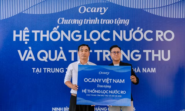 Ocany trao tặng hệ thống lọc nước RO cho trung tâm bảo trợ xã hội Hà Nam