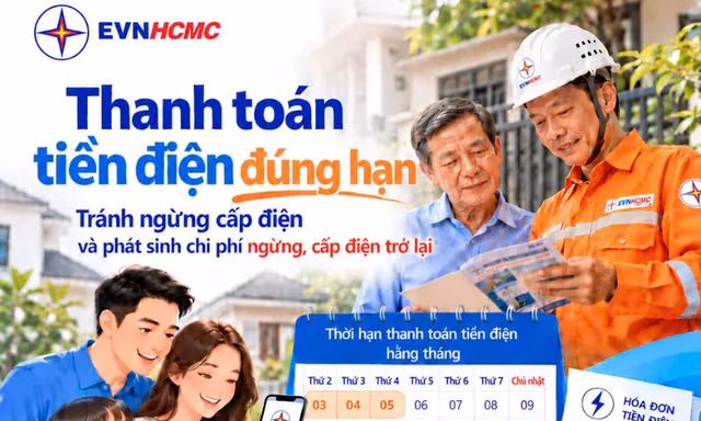 EVNHCMC ban hành đơn giá ngừng, cấp điện trở lại
