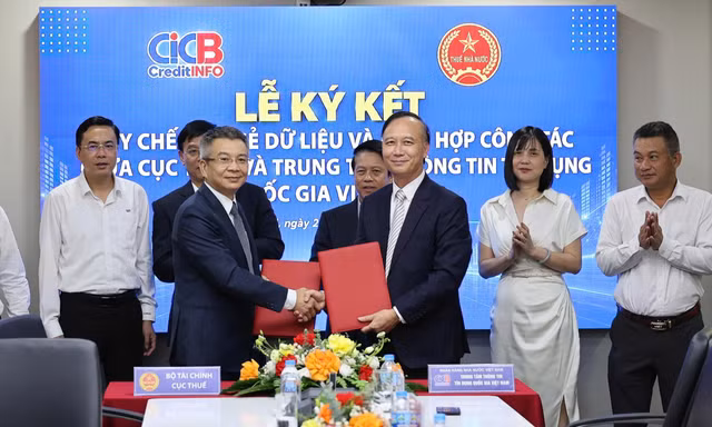 Dữ liệu thuế sẽ được kết nối với thông tin tín dụng