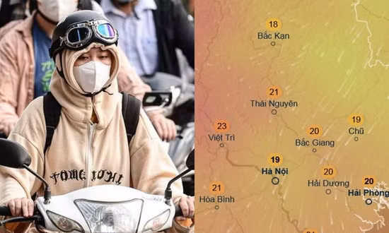 Dự báo Hà Nội mưa dông trong những ngày tới, có thời điểm lạnh dưới 20 độ C