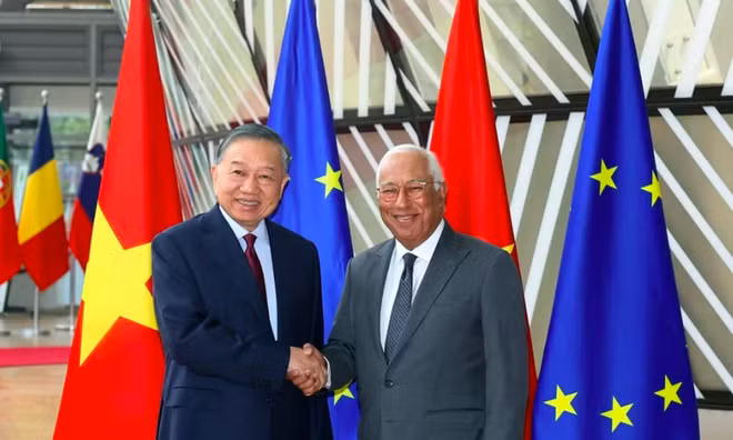 Việt Nam - EU ra Thông cáo báo chí chung nhân chuyến thăm của Tổng Bí thư, Chủ tịch nước
