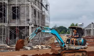 Tăng tốc '3 ca, 4 kíp' thi công trường nội trú biên giới