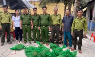 Bỏ lại 22 con chồn hương khi thấy bóng công an tuần tra