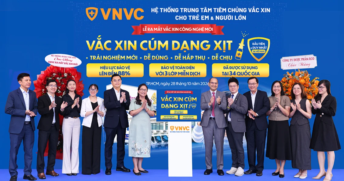 VNVC ra mắt vắc xin cúm công nghệ mới dạng xịt mũi, không cần kim tiêm