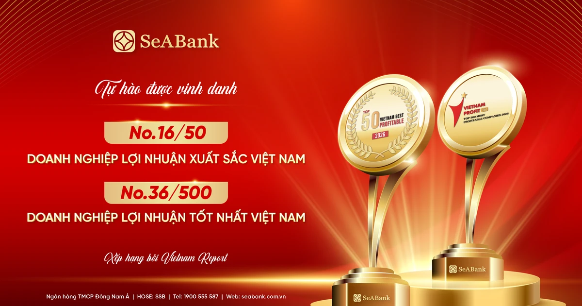 SeABank xếp thứ 16 trong Top 50 Doanh nghiệp lợi nhuận xuất sắc Việt Nam