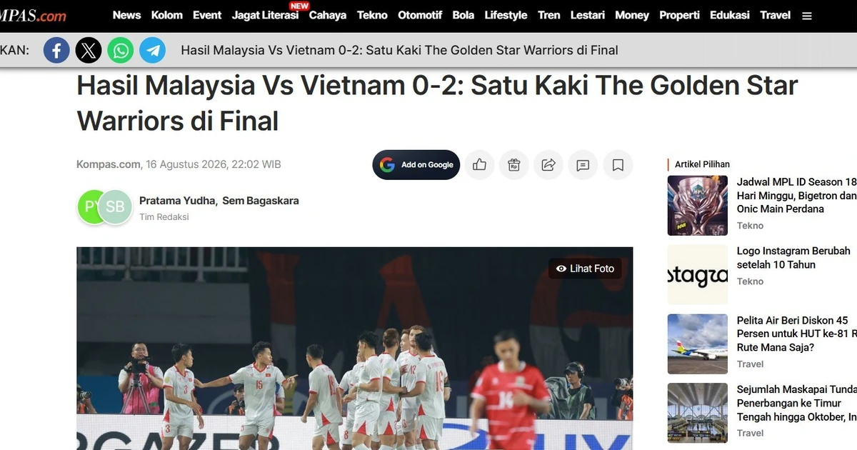 Truyền thông Thái Lan và Indonesia ngả mũ trước Việt Nam