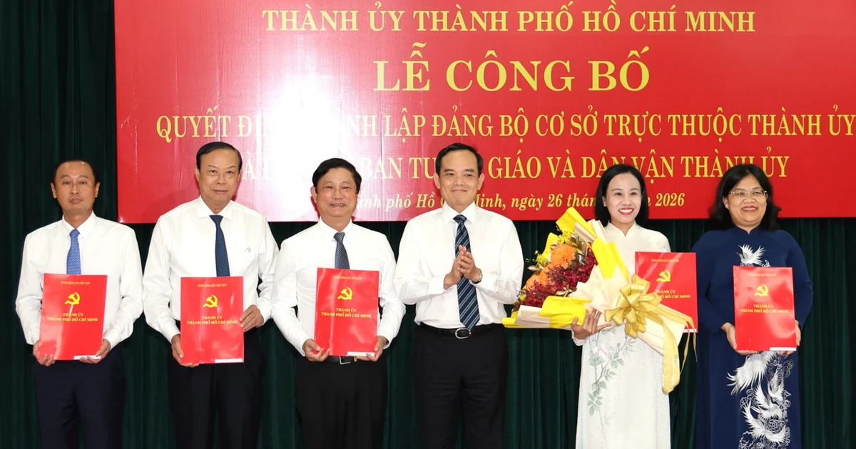 Công bố các quyết định thành lập Đảng bộ và chỉ định nhân sự của Thành ủy TPHCM