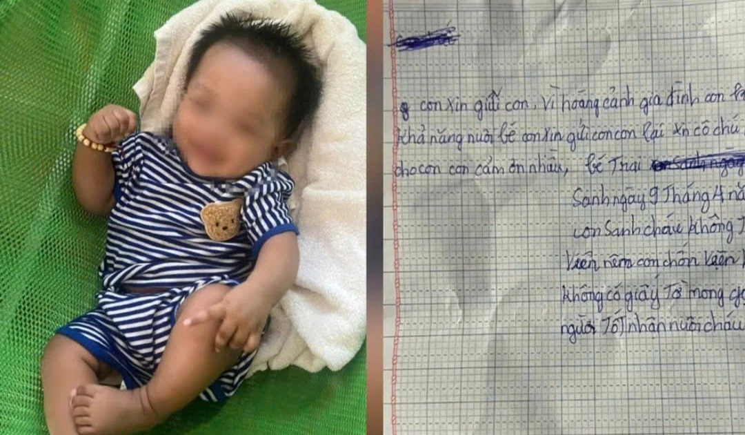 Tìm người thân cho bé trai 4 tháng tuổi bị bỏ rơi trước nhà dân